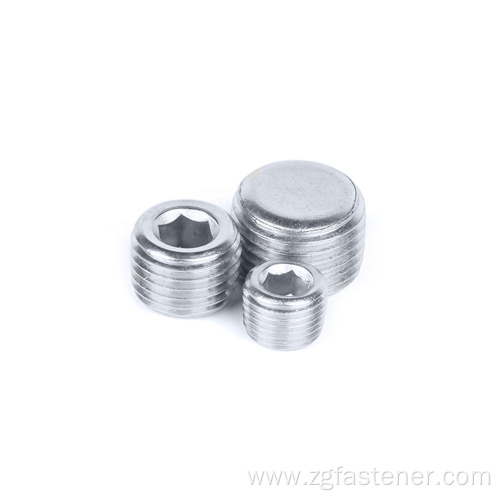 Stainless Steel pipe plugs Hexagon Socket Locking Screws Taper Thread Pipe Plugs